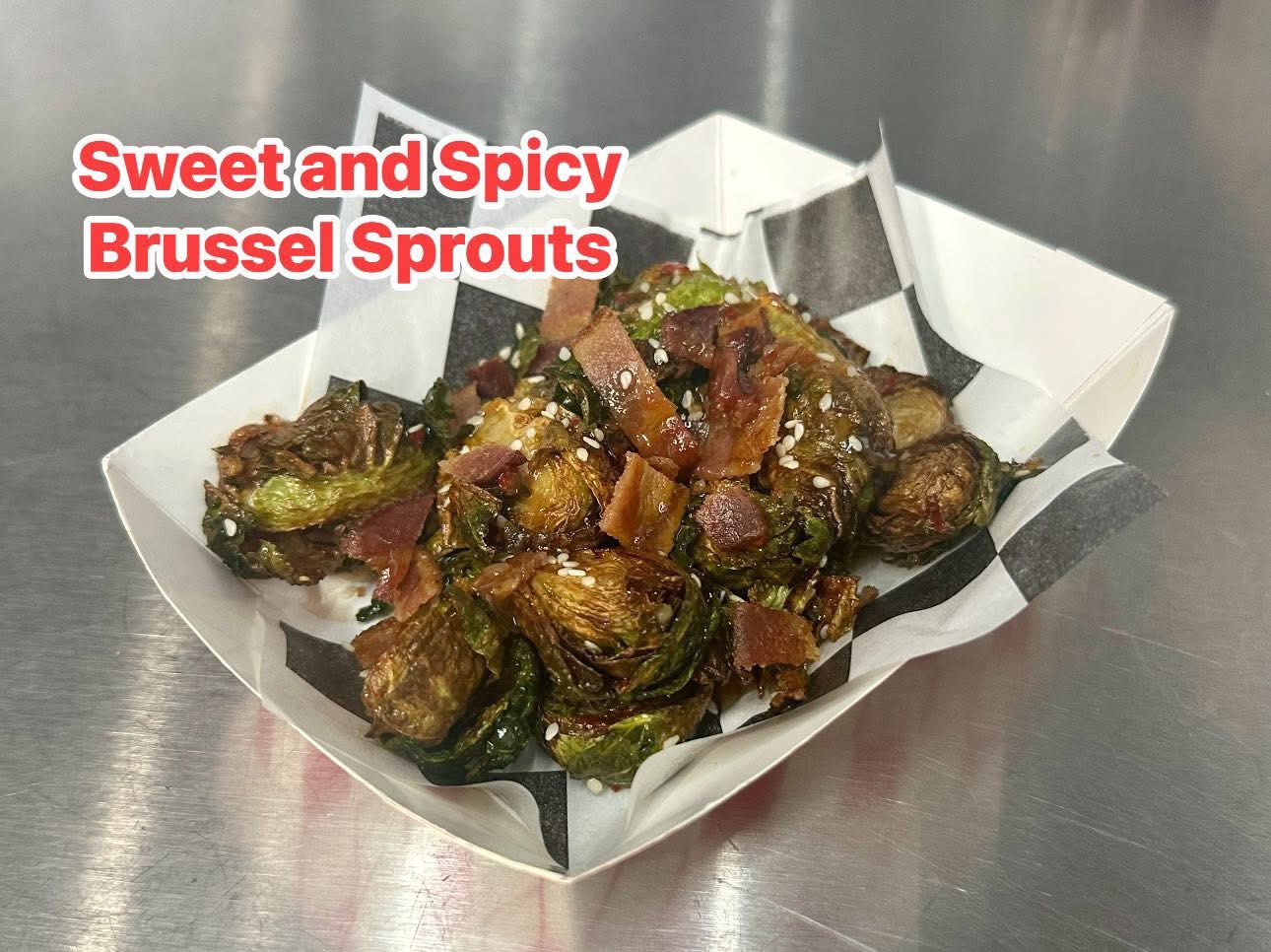 Sweet and spicy Brussels sprouts